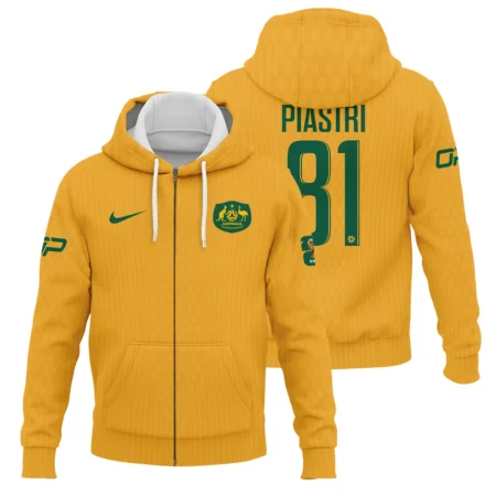 Australia Match Home 2026/27Jersey x Oscar Piastri Formula 1 Zipper Hoodie BLOP17426A2ZHD