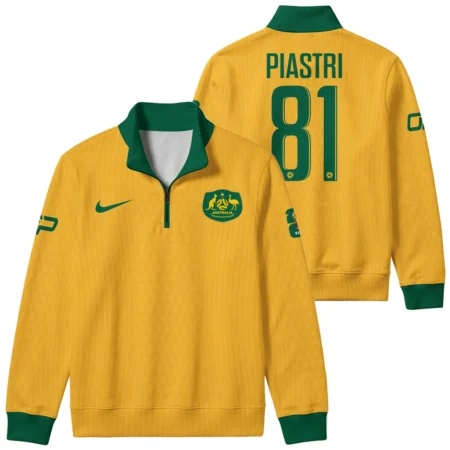 Australia Match Home 2026/27Jersey x Oscar Piastri Formula 1 Quarter Zip Sweatshirt BLOP17426A2QZS